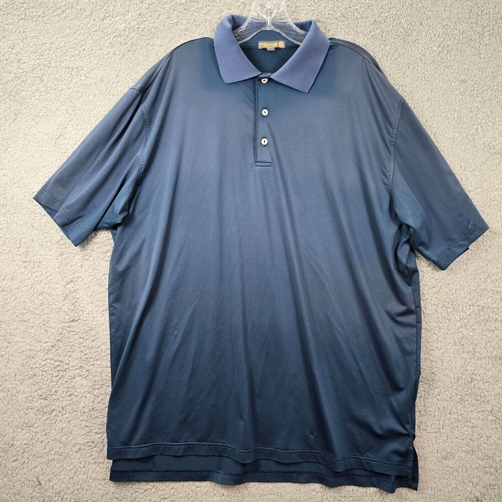 Peter Millar Men's Blue Summer Comfort Polo Shirt Size XL